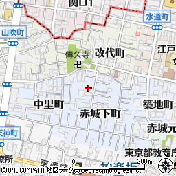 東京都新宿区赤城下町46周辺の地図