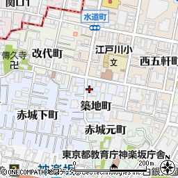 東京都新宿区築地町8周辺の地図