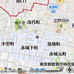 東京都新宿区赤城下町50周辺の地図