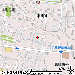 ナビパーク小金井本町第４駐車場周辺の地図