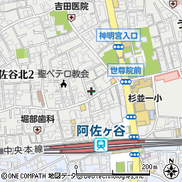 東京都杉並区阿佐谷北2丁目15-6周辺の地図