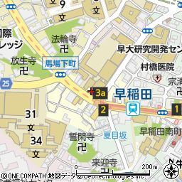 早稲田一休周辺の地図