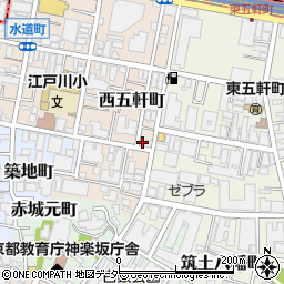 ＳＡＮパーク新宿西五軒町２駐車場周辺の地図