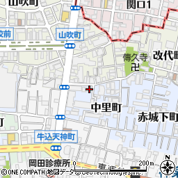 東京都新宿区中里町27周辺の地図