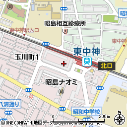 都市再生機構（独立行政法人）　東日本賃貸住宅本部北多摩住宅管理センター東中神団地管理サービス事務所周辺の地図