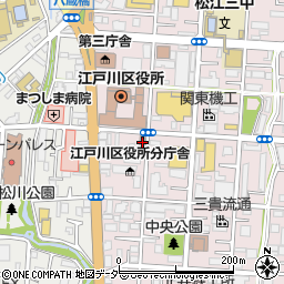 江戸川区役所前郵便局 ＡＴＭ周辺の地図