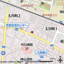 桝屋東中神本店周辺の地図