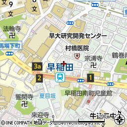 東京都新宿区早稲田町68-10周辺の地図