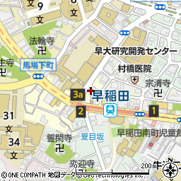 アンモナイトコーヒーマーケット早稲田店周辺の地図