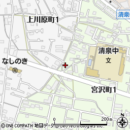 清泉公園トイレ周辺の地図