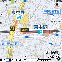 東京都中野区東中野周辺の地図