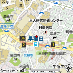 東京都新宿区早稲田町68-11周辺の地図