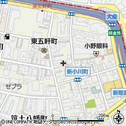 東京都新宿区新小川町8周辺の地図