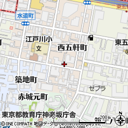 東京都新宿区西五軒町5-3周辺の地図