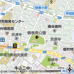 東京都新宿区早稲田鶴巻町507周辺の地図