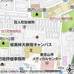東京都新宿区百人町3丁目周辺の地図