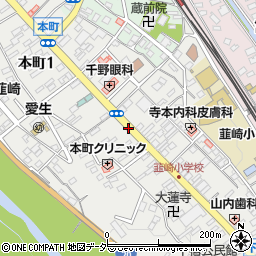 中銀韮崎支店周辺の地図