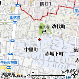 東京都新宿区中里町26周辺の地図
