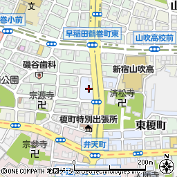 東京都新宿区榎町79周辺の地図