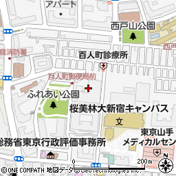 東京都新宿区百人町3丁目25周辺の地図