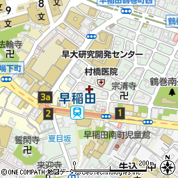 東京都新宿区早稲田町68-16周辺の地図