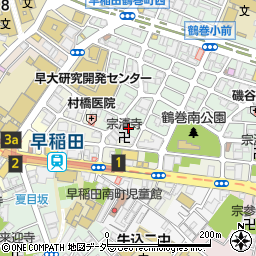 東京都新宿区早稲田鶴巻町511周辺の地図