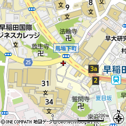 東京都新宿区馬場下町16周辺の地図