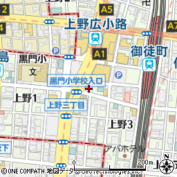 三菱ＵＦＪ信託銀行上野支店周辺の地図