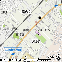 千葉県船橋市滝台周辺の地図
