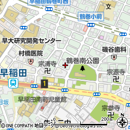 東京都新宿区早稲田鶴巻町509周辺の地図