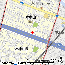 千葉県船橋市本中山5丁目4-3周辺の地図