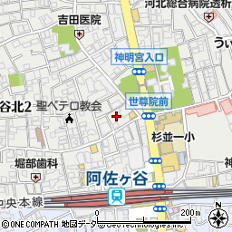 東京都杉並区阿佐谷北2丁目15周辺の地図
