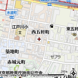 東京都新宿区西五軒町5周辺の地図