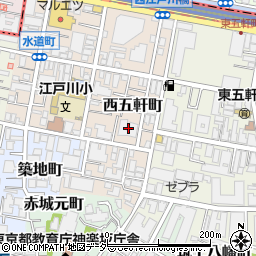 東京都新宿区西五軒町5周辺の地図