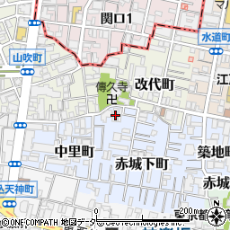 東京都新宿区赤城下町30周辺の地図