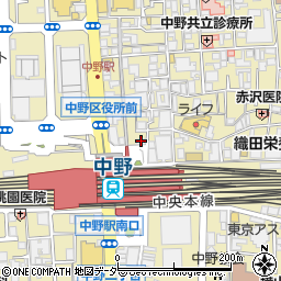 りらくる　中野北口店周辺の地図