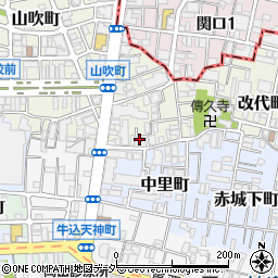 東京都新宿区山吹町305周辺の地図