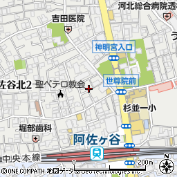 東京都杉並区阿佐谷北2丁目15-9周辺の地図