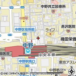 博多満月 中野店周辺の地図