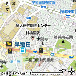 東京都新宿区早稲田鶴巻町512周辺の地図