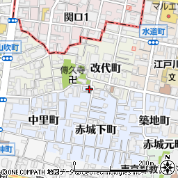 東京都新宿区赤城下町47周辺の地図