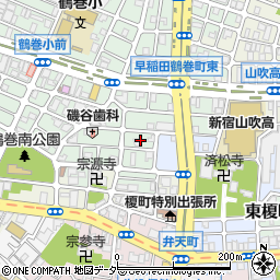 東京都新宿区早稲田鶴巻町548周辺の地図