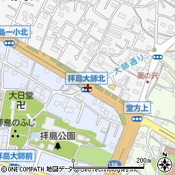 拝島大師北周辺の地図