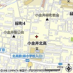東京都小金井市緑町周辺の地図