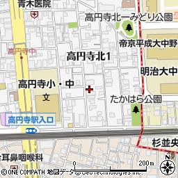 フラット高円寺北周辺の地図