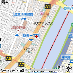 東京都台東区駒形2丁目5周辺の地図