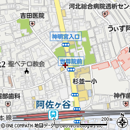 ポニークリーニング　阿佐谷駅北口店周辺の地図