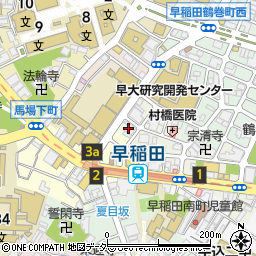 東京都新宿区早稲田町69周辺の地図