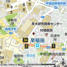 東京都新宿区早稲田町69-4周辺の地図