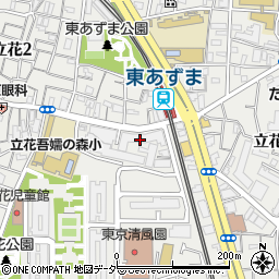 栗田青果立花支店周辺の地図